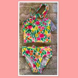 Cat & Jack Baby Girl Floral  Print 2-Piece Swimsuit ~ Size 18 Mo.